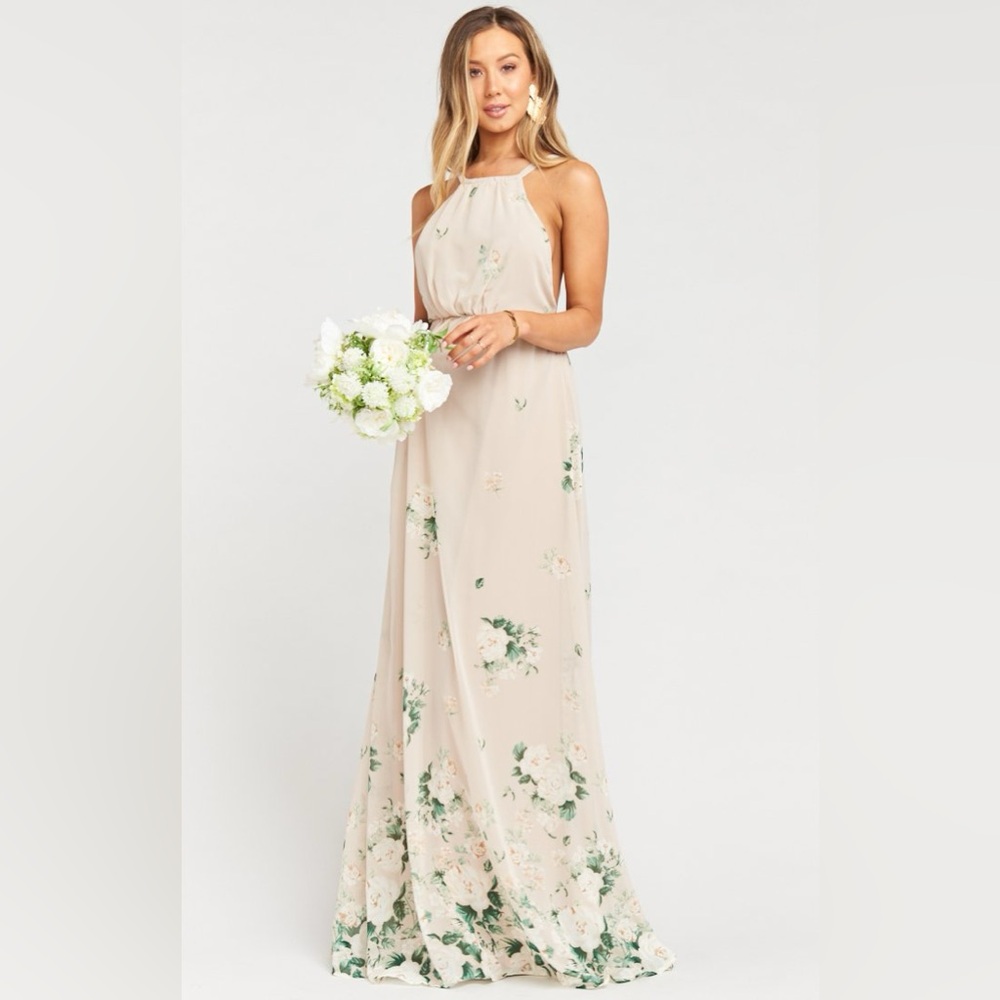 Show Me Your MuMu Floral Cream Wedding Dress
